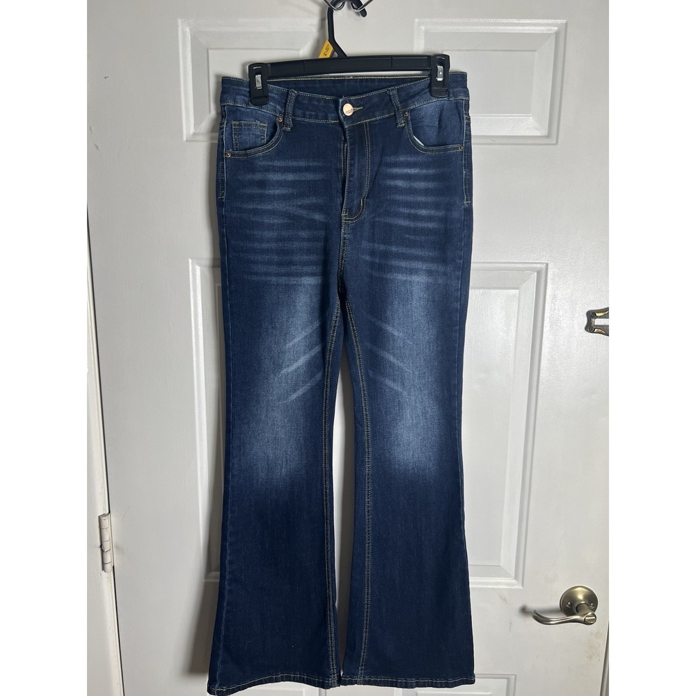 Vogue Wear Denim Jeans dark washed Size 4-6 stretch, flared leg